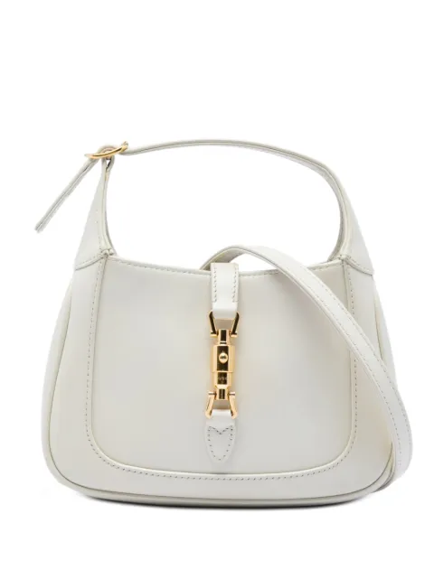 Gucci Pre-Owned 2016-2026 Mini Calfskin Jackie 1961 crossbody bag White UXGSPYBHEROWNL4O