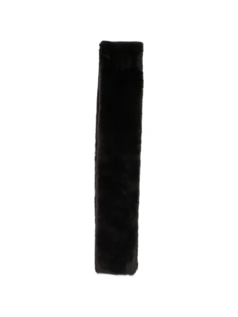 Agnona shearling scarf Black AS1202XU8103