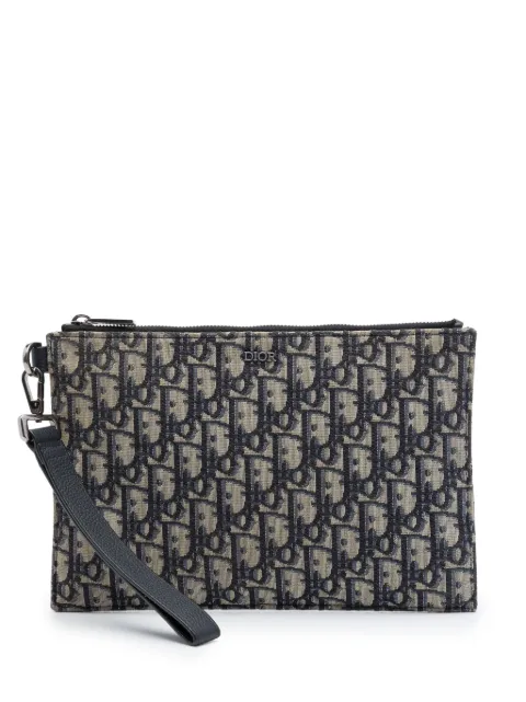 Christian Dior Pre-Owned 2021 Oblique Canvas A5 Pouch clutch bag Blue ZJSXQOVWNU4M8SOB