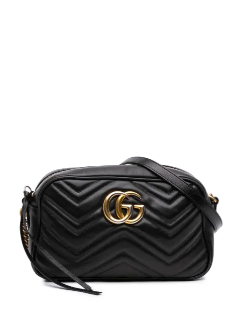 Gucci Pre-Owned 2016-2026 Small GG Marmont Matelasse Calfskin crossbody bag Black R1P2DKW2YQZCBJES