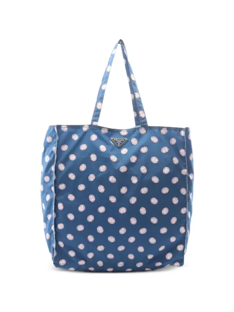 Prada Pre-Owned 2013-2026 Stampato Tessuto tote bag Blue AILLG9JAKEUKWU3K
