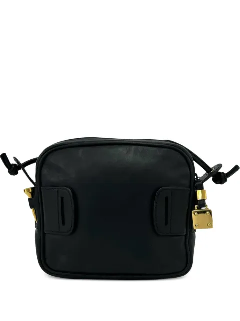 Loewe Pre-Owned 1980-1990 Leather Anagram crossbody bag Black ZH4PPUJFSKFAAVB7