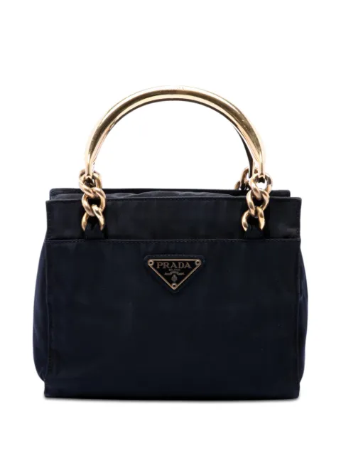 Prada Pre-Owned 2000-2013 Tessuto Metal Handle Bag handbag Blue BAKQJA1EK5UBR9Q6