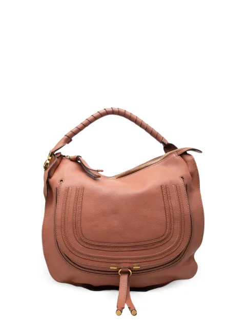 Chloé Pre-Owned 2011 Large Pebbled Calfskin Marcie Hobo satchel Pink 8HXFDG2074IXG08V