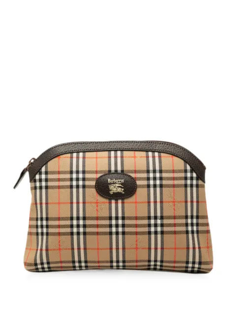 Burberry Pre-Owned 20th Century Haymarket Check Canvas clutch bag Neutrals 16XYX7L1KPIANOOU