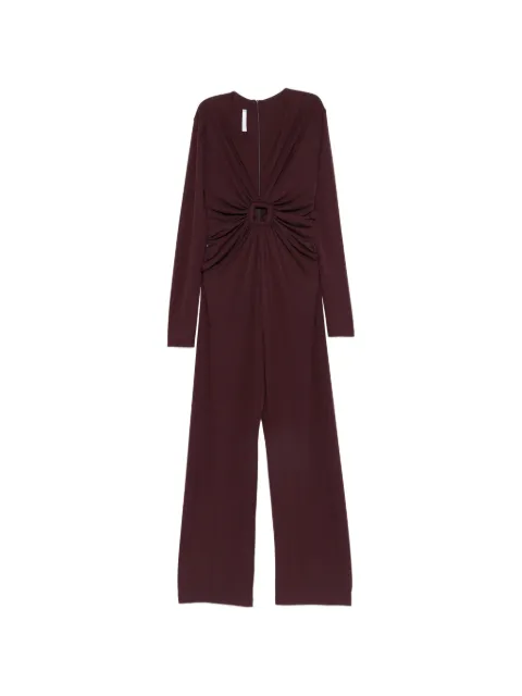 IMPERIAL cut-out gathered jumpsuit Red Y583MJZ