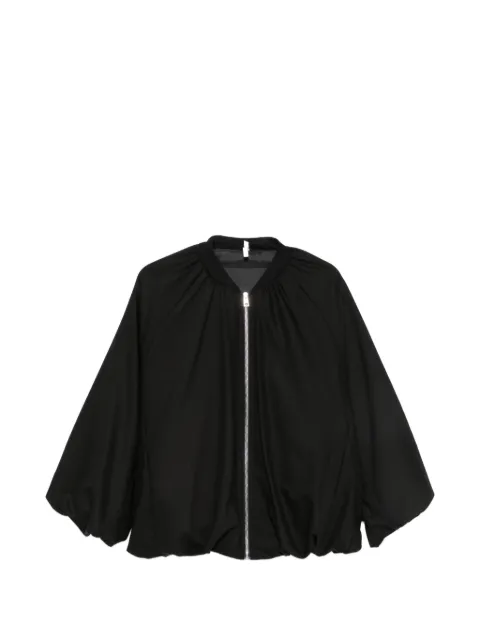 IMPERIAL ruched zip-up bomber jacket Black VHU61MIC