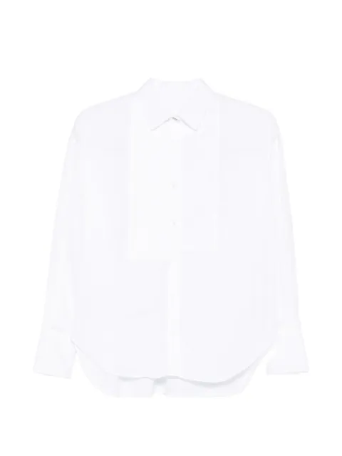 TRAME AUREE Alissa pleated-bib shirt White ALISSAP001