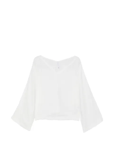 IMPERIAL V-neck batwing-sleeve blouse White TAK9MHL