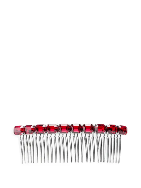 Maison Michel Sofia crystal-embellished hair comb Red 3137001002