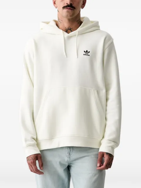 adidas logo-embroidered drawstring hoodie Neutrals LF9232