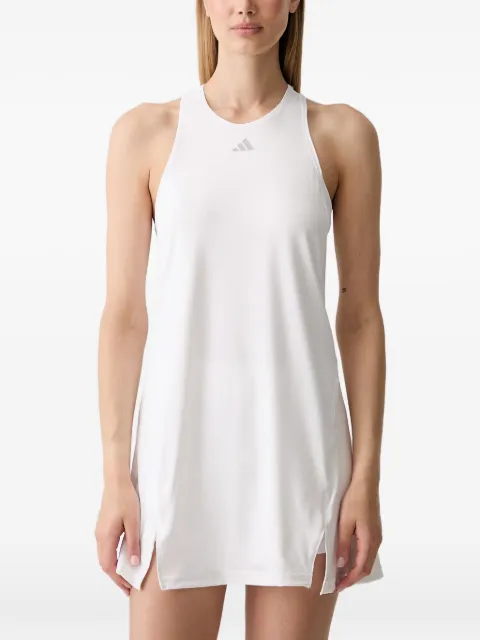 adidas Club Tennis racer-back logo-print mini dress White KF0973