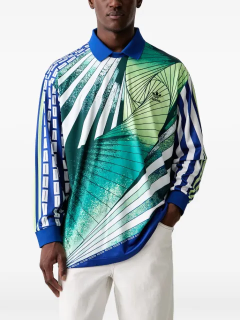 adidas graphic-print long-sleeve T-shirt Blue KC7918