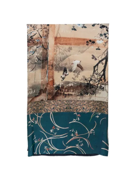 Pierre-Louis Mascia floral-print silk scarf Neutrals ALOEWON065X190D