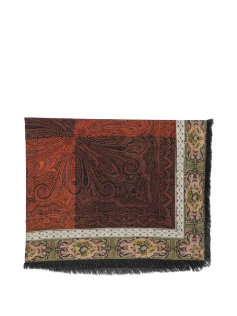 Pierre-Louis Mascia paisley-print fringed scarf Brown ALOEPIE135X195DF4