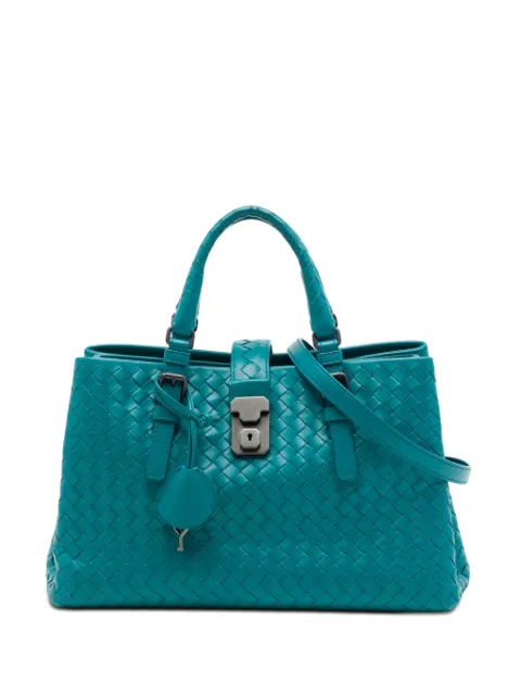 Bottega Veneta Pre-Owned 2012-2026 Small Nappa Intrecciato Roma satchel Blue M2WGQWPZ38EK5WDN