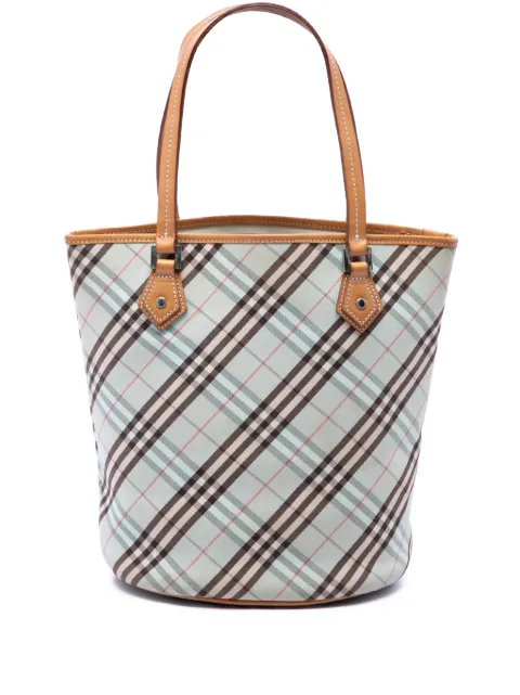 Burberry Pre-Owned 2000-2017 Nova Check Canvas tote bag Blue JUF11BTEAXWGR9AI