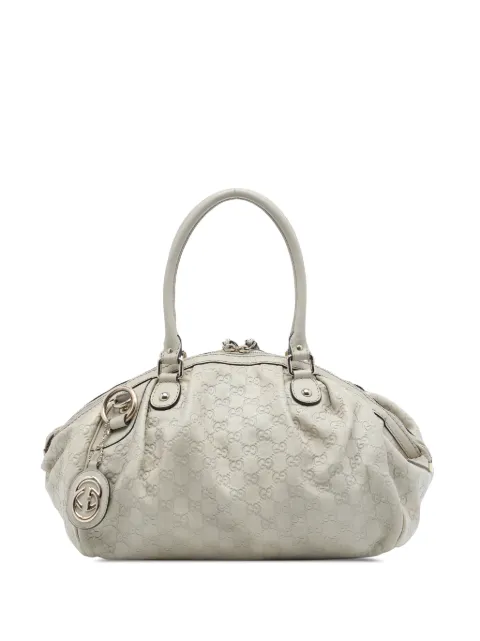 Gucci Pre-Owned 2016-2026 Guccissima Sukey satchel White D599BQ01O8XT9PUF