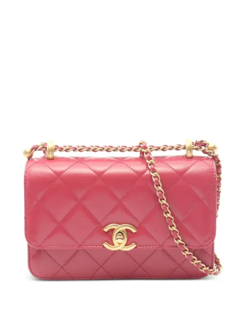 CHANEL Pre-Owned 2021-2026 Small Quilted Lambskin Flap shoulder bag Pink H4O3L4Q3X3JLJY14