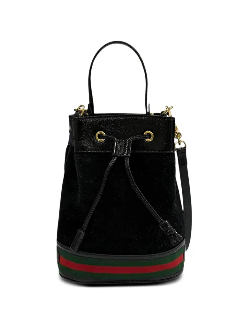 Gucci Pre-Owned 2016-2026 Small Suede Ophidia Bucket satchel Black EEAHW0LYZXRFEC2D