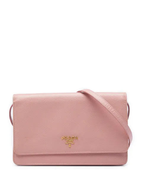 Prada Pre-Owned 2010-2026 Saffiano Wallet on Strap crossbody bag Pink 53OPNGROL0VPH1JX