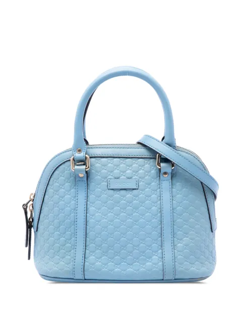 Gucci Pre-Owned 2016-2026 Mini Microguccissima Dome satchel Blue 8MZZUCEU0HA7GNXH