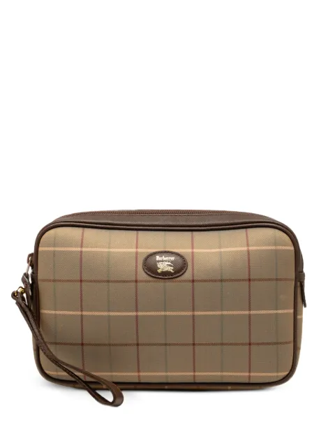 Burberry Pre-Owned 20th Century Vintage Check Canvas clutch bag Brown HYPHBWFO3J3686UQ