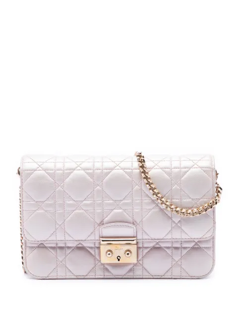 Christian Dior Pre-Owned 2014 Metallic Lambskin Cannage Miss Dior Promenade crossbody bag Pink 426RIUAQ0AUSQPEK
