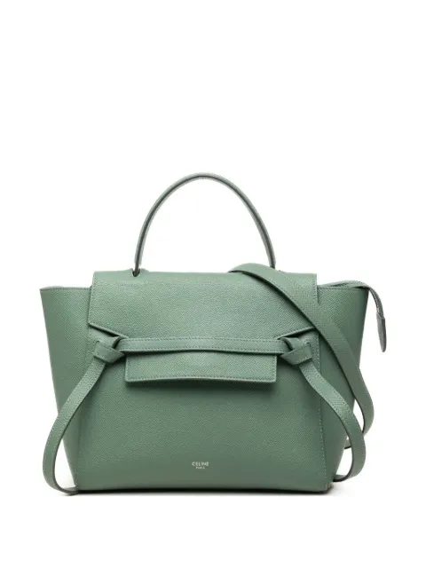 Celine Pre-Owned 2019 Micro Grained Calfskin Belt Bag satchel Green DJ3ZIMNGC7TC2OQI