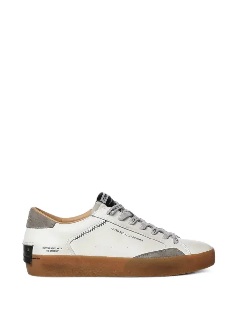 Crime London distressed-effect panelled sneakers White 10000AA9