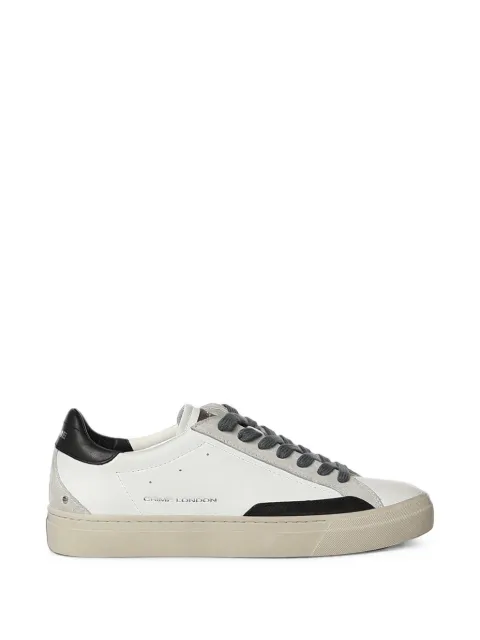 Crime London Essential contrast-panel leather sneakers White 10802AA9