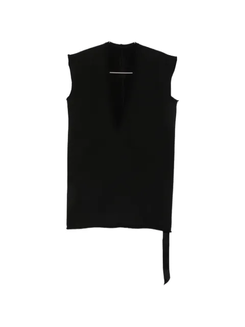 Rick Owens DRKSHDW deep V-neck sleeveless T-shirt Black DU02F6157RIG