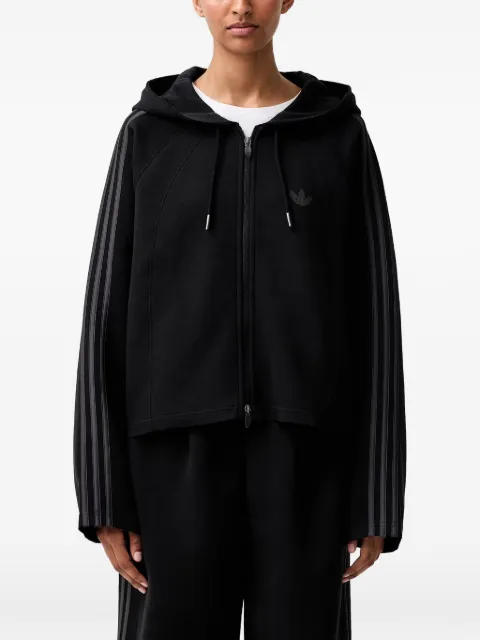 adidas SST 2.0 logo-print zip-up hoodie Black KT1776