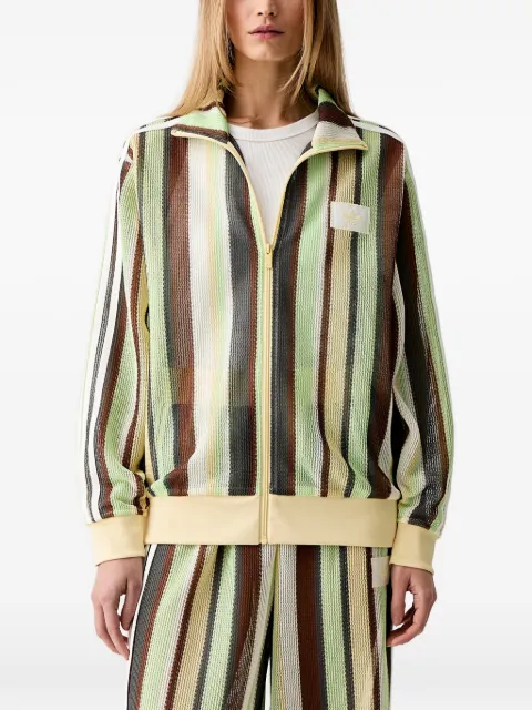 adidas Summer Glow Firebird striped zip-up sweatshirt Yellow KY2032