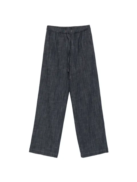 PANICALE drawstring-waist wide-leg trousers Blue D390080PA