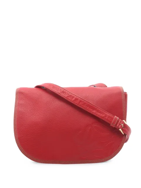 Loewe Pre-Owned 2015-2026 Nappa Anagram Flap crossbody bag Red 0NB59ETQ20ECW5UW