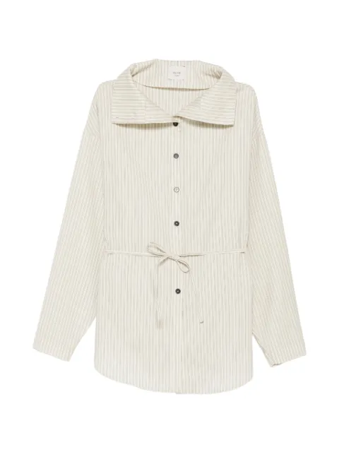 Alysi striped tie-waist shirt Neutrals 166236A6235