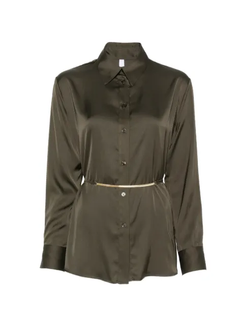 IMPERIAL belted satin-finish shirt Green CPE4MDG
