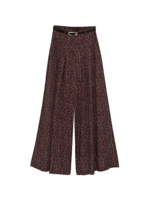 IMPERIAL leopard-print palazzo pants Brown P7K1MHW