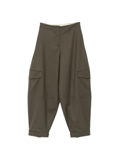 Alysi flap-pocket cropped trousers Green 166156A6212