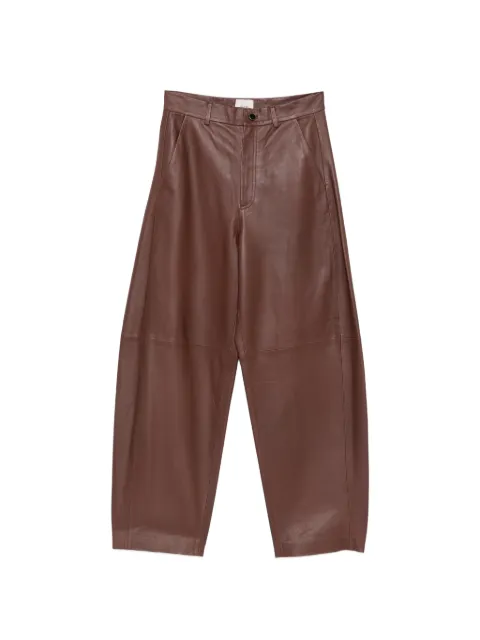 Alysi belt-loop leather trousers Brown 266102A6053