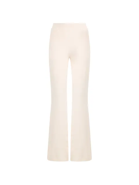 Alberta Ferretti elasticated-waist flared trousers Neutrals J03816602