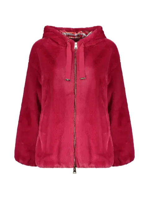 Herno faux-fur hooded jacket Pink GI0138D12422