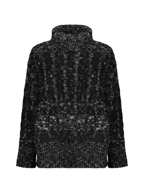 Herno cable-knit turtleneck sweater Black ML000016D70235