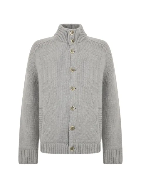Herno high-neck button-up cardigan Grey MC00027UR70047