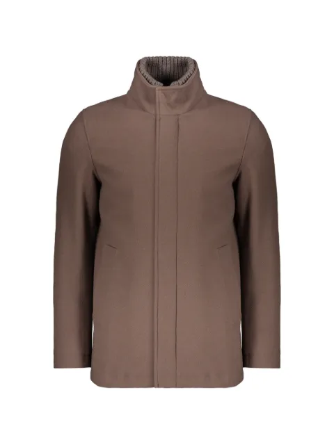 Herno high-collar single-breasted coat Brown GC00002UO39601