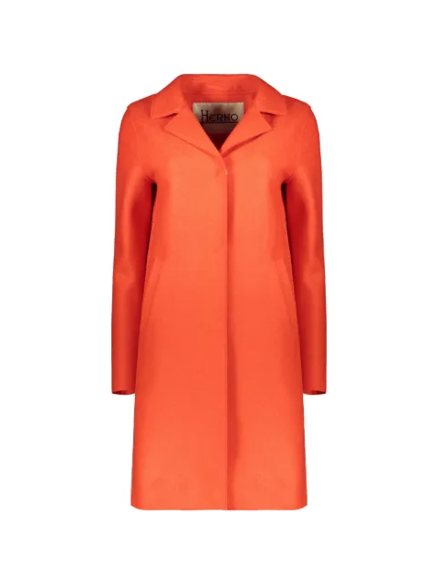 Herno notched-lapel single-breasted coat Orange CA00001DO33325