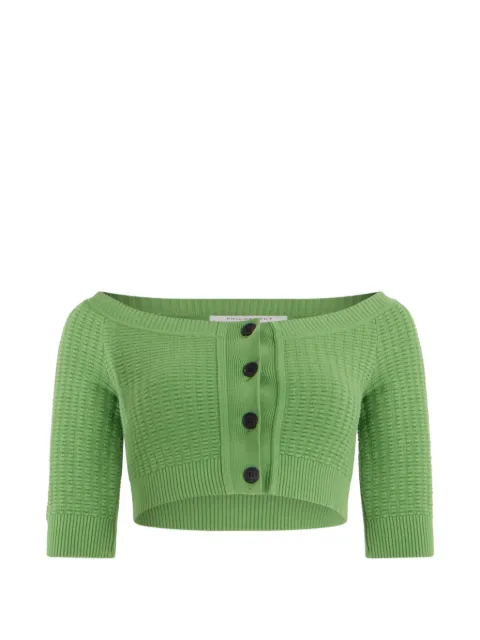 Philosophy Di Lorenzo Serafini button-front cropped cardigan Green A09150701