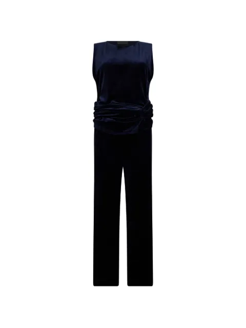 Alberta Ferretti velvet-effect jumpsuit Blue A04052823