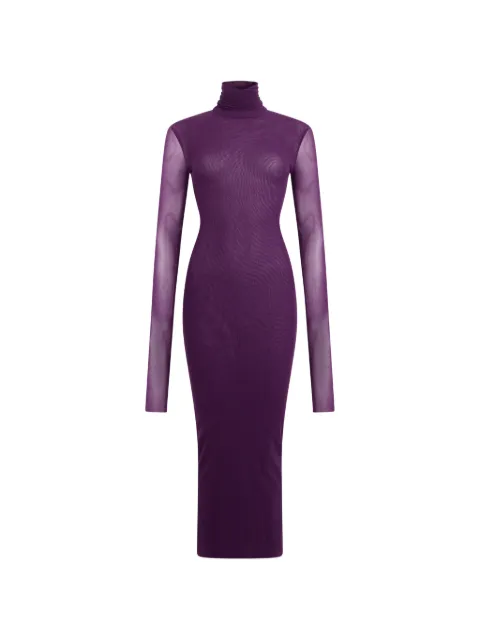 Philosophy Di Lorenzo Serafini sheer high-neck midi dress Purple A04545718